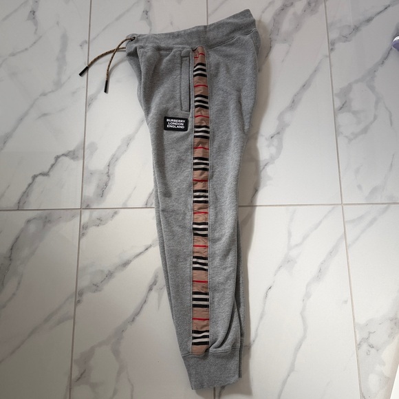 Burberry London Check Panel Cotton Jogging Joggers Pant Boys Size 12 - Picture 7 of 16